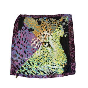 Colorful Leopard Print Womens Scarf Wrap By Copper Key One Size Animal Print